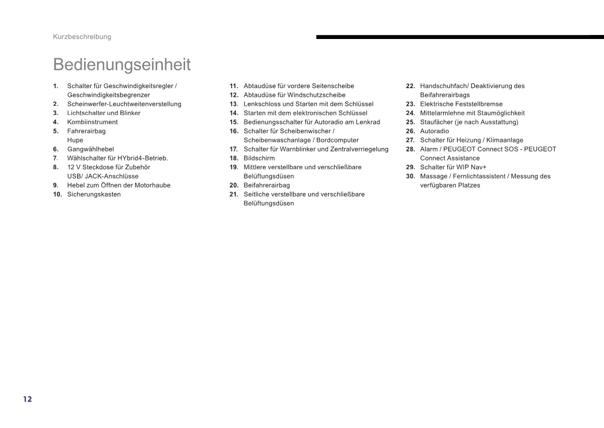 2013-2014 Peugeot 508 RXH/508 RXH HYbrid4 Owner's Manual | German