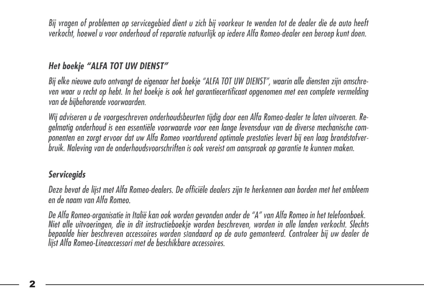 1998-2003 Alfa Romeo 166 Bedienungsanleitung | Niederländisch