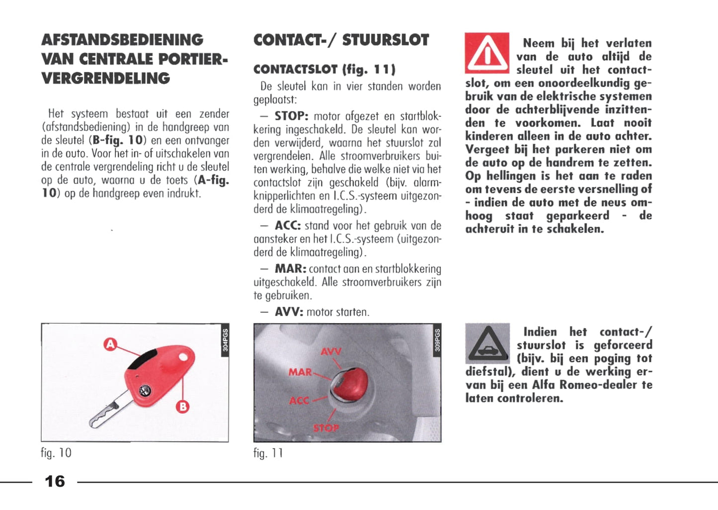 1998-2003 Alfa Romeo 166 Bedienungsanleitung | Niederländisch
