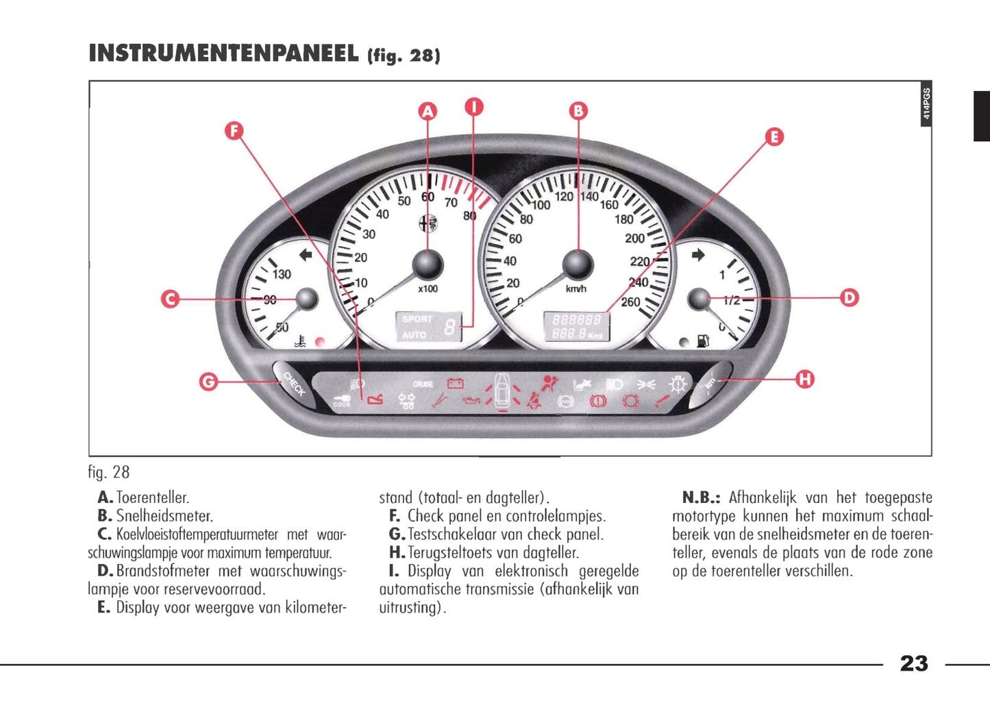 1998-2003 Alfa Romeo 166 Bedienungsanleitung | Niederländisch