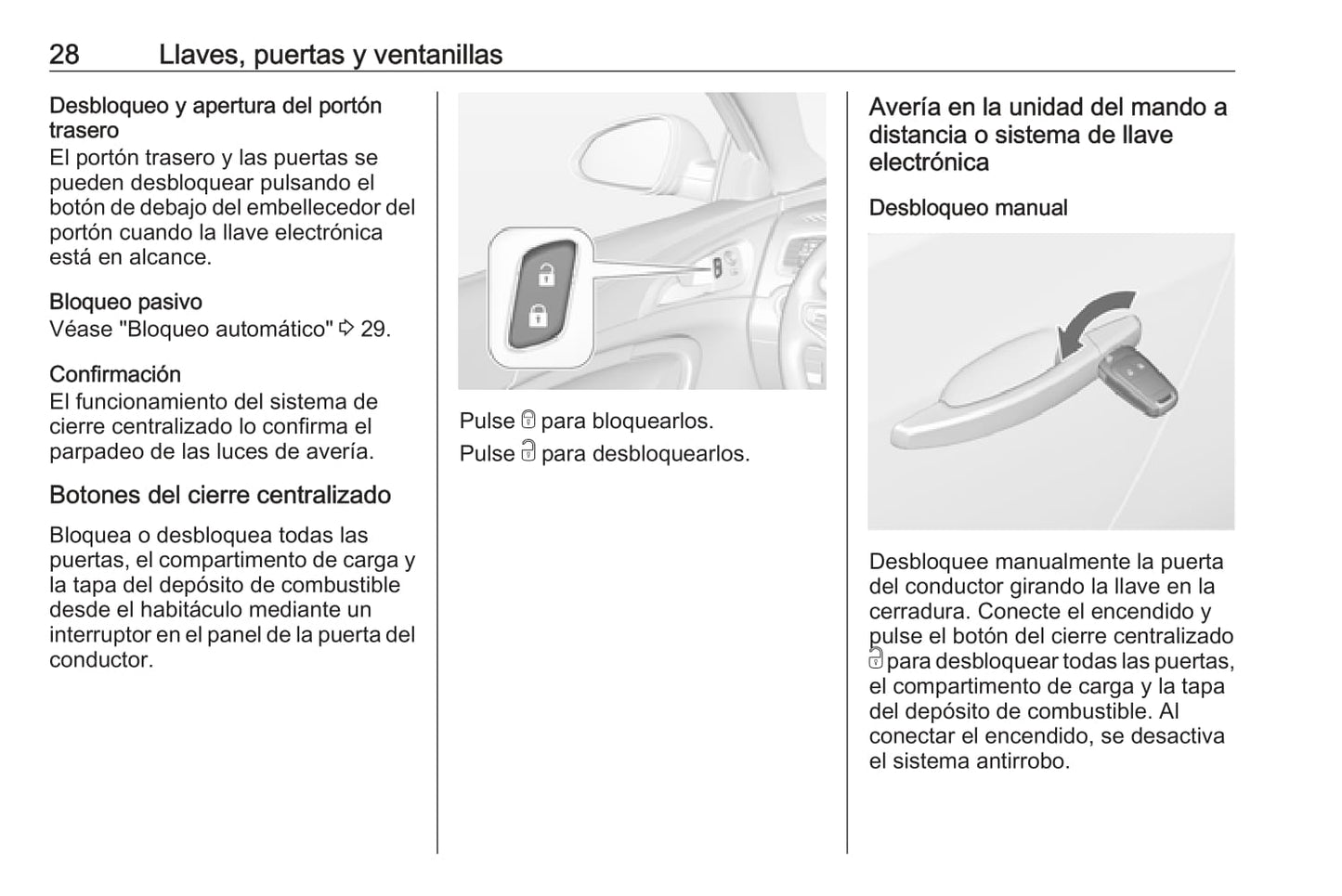 2016 Opel Insignia Bedienungsanleitung | Spanisch