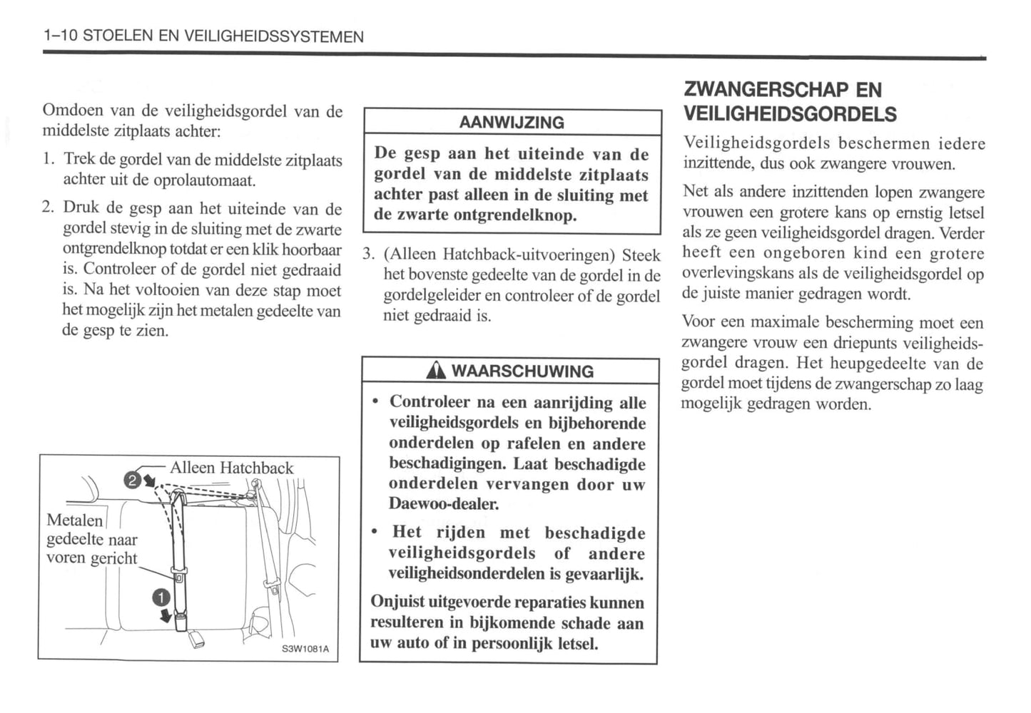 2002-2007 Daewoo Kalos Owner's Manual | Dutch