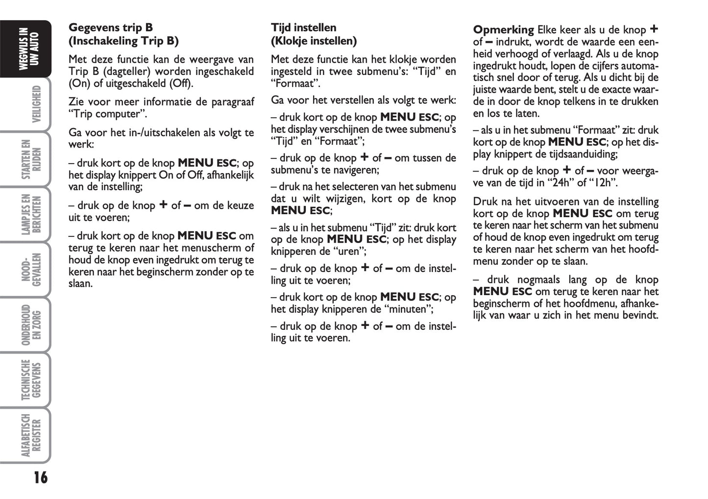 2008-2016 Abarth 500 Owner's Manual | Dutch