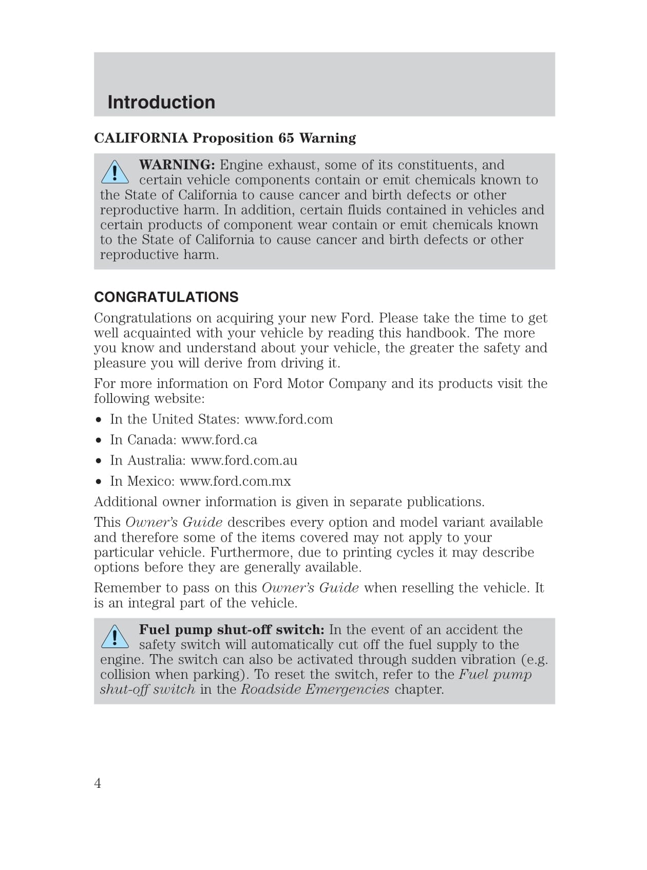 2004-2008 Ford Focus Owner's Manual | English