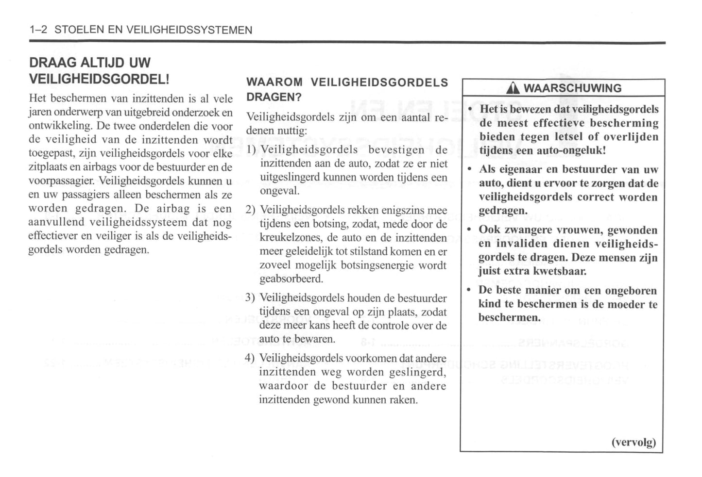 2000-2004 Daewoo Tacuma Owner's Manual | Dutch