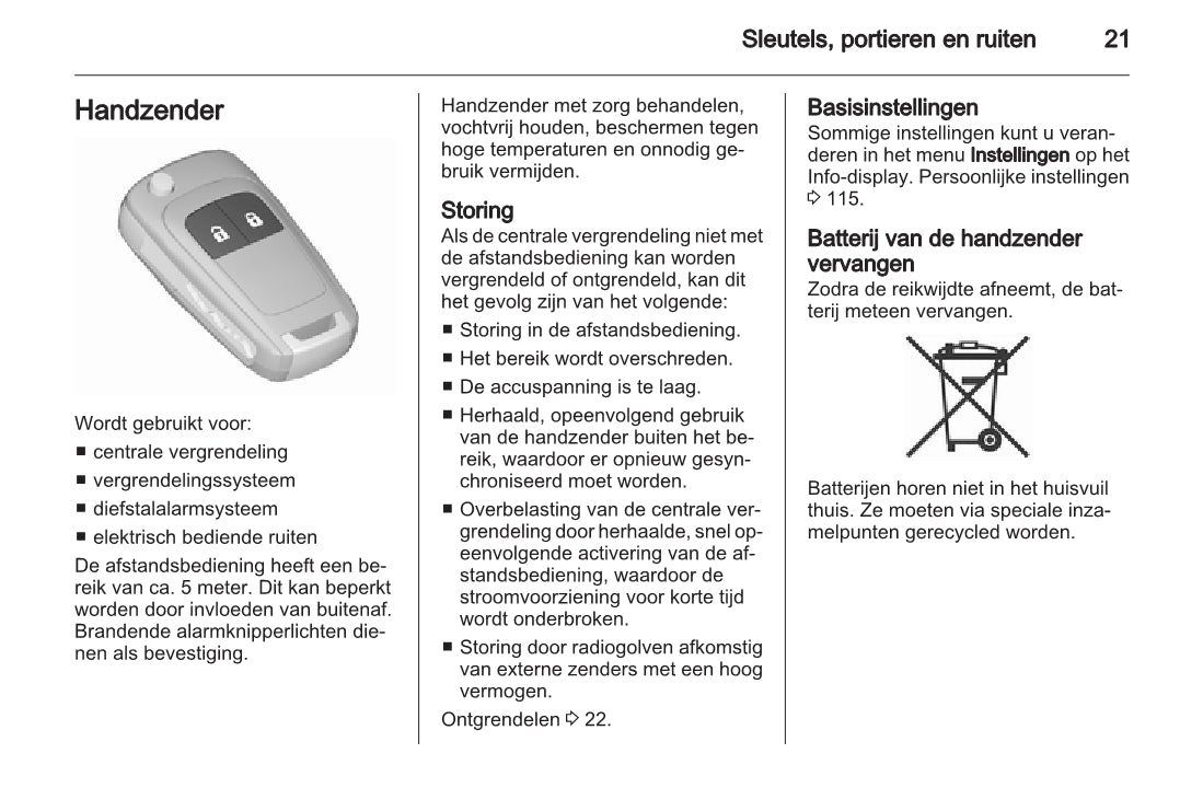 2015 Opel Meriva Bedienungsanleitung | Niederländisch