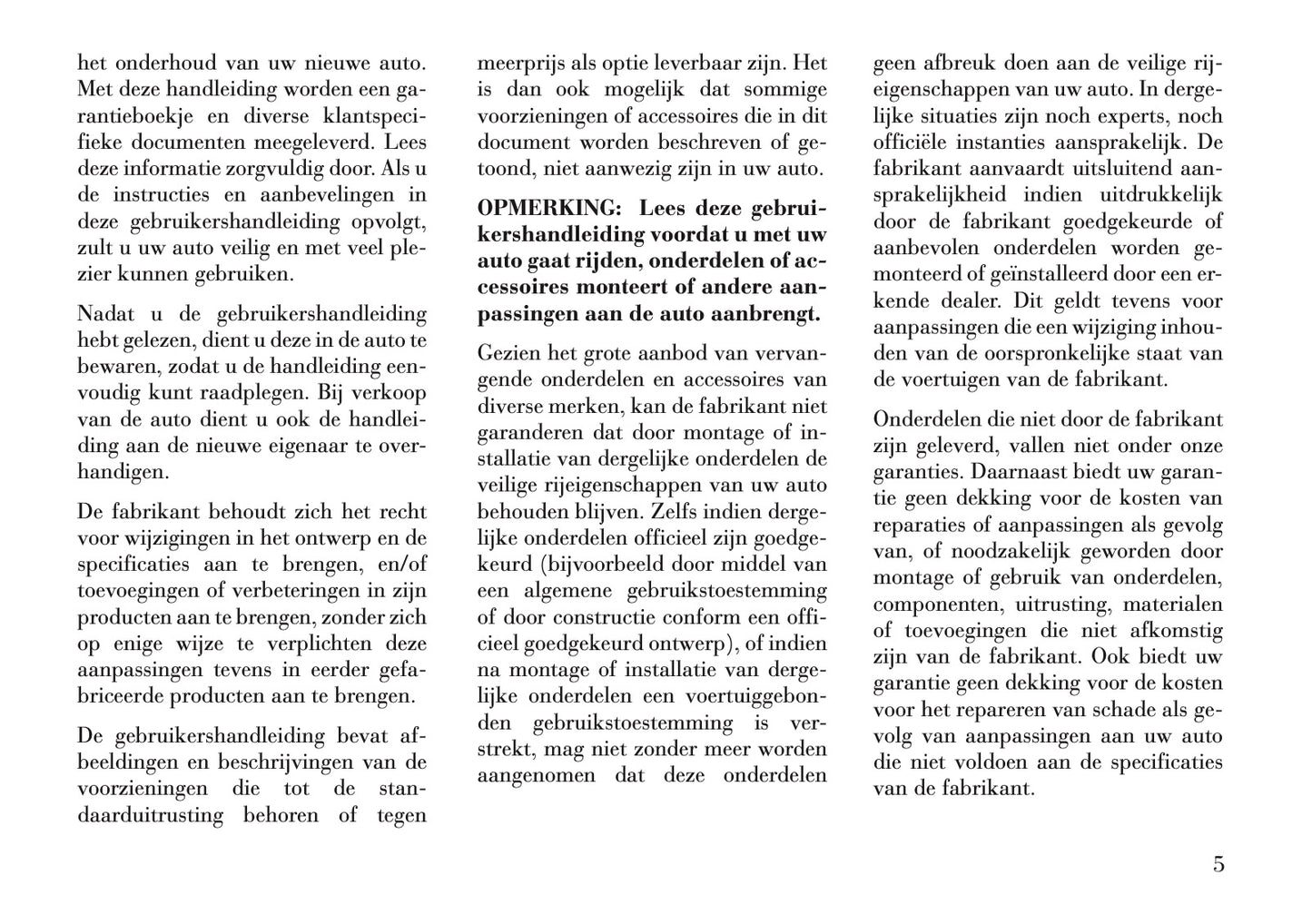 2011-2015 Lancia Voyager Owner's Manual | Dutch