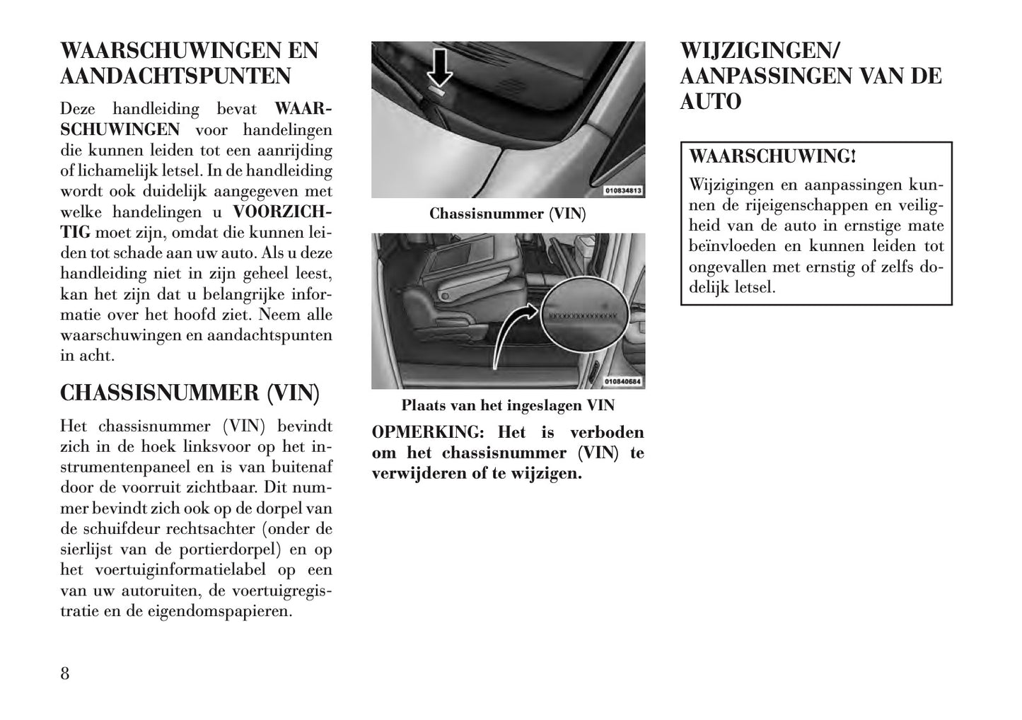 2011-2015 Lancia Voyager Owner's Manual | Dutch