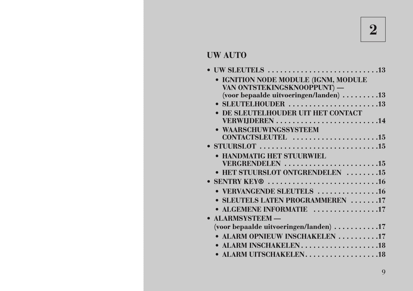 2011-2015 Lancia Voyager Owner's Manual | Dutch