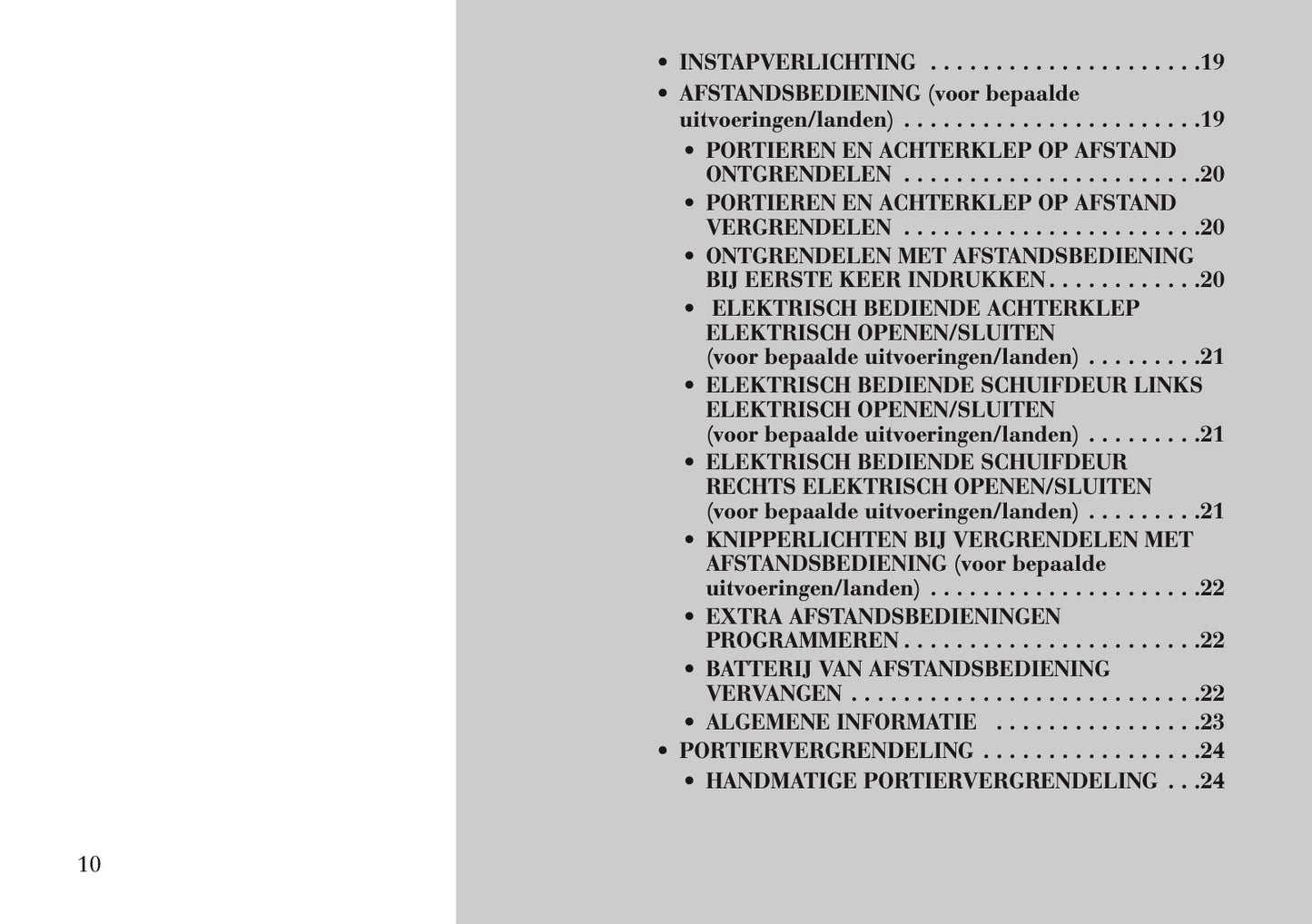 2011-2015 Lancia Voyager Owner's Manual | Dutch