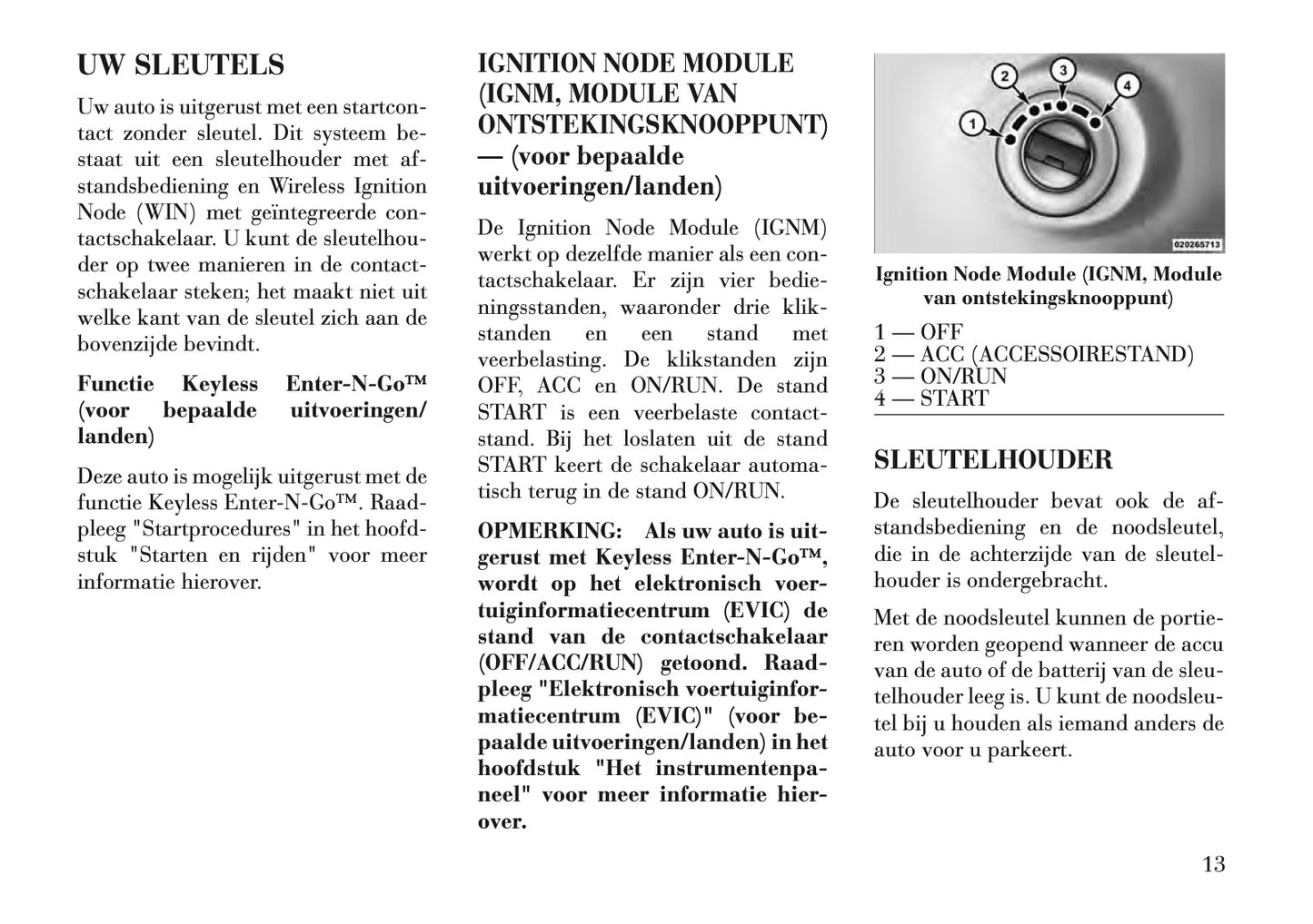 2011-2015 Lancia Voyager Owner's Manual | Dutch