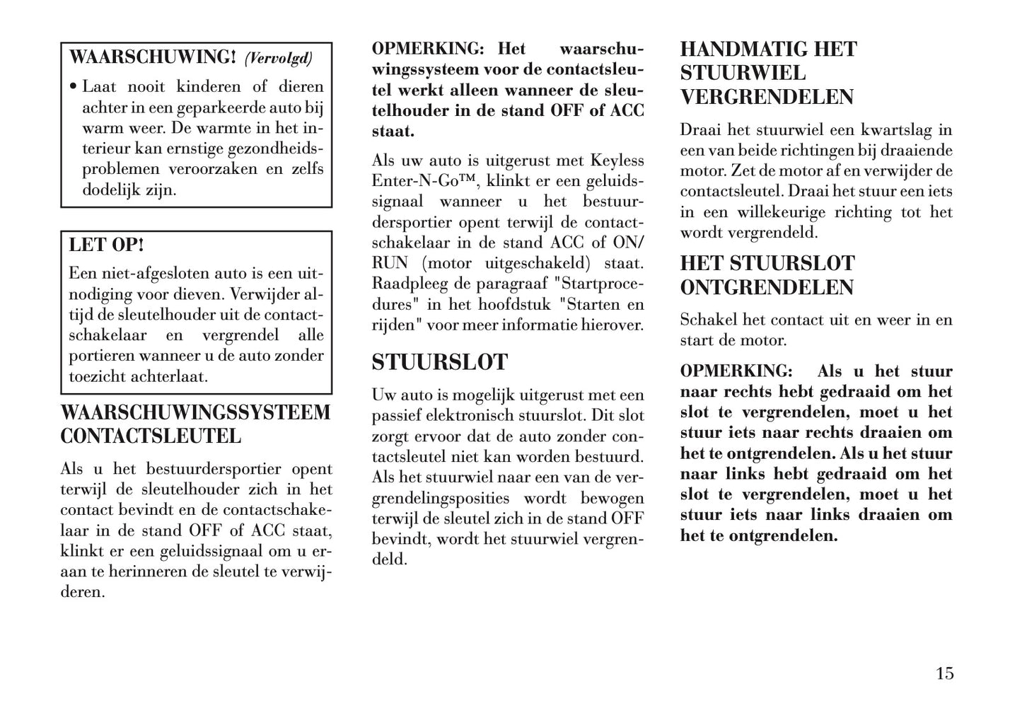 2011-2015 Lancia Voyager Owner's Manual | Dutch