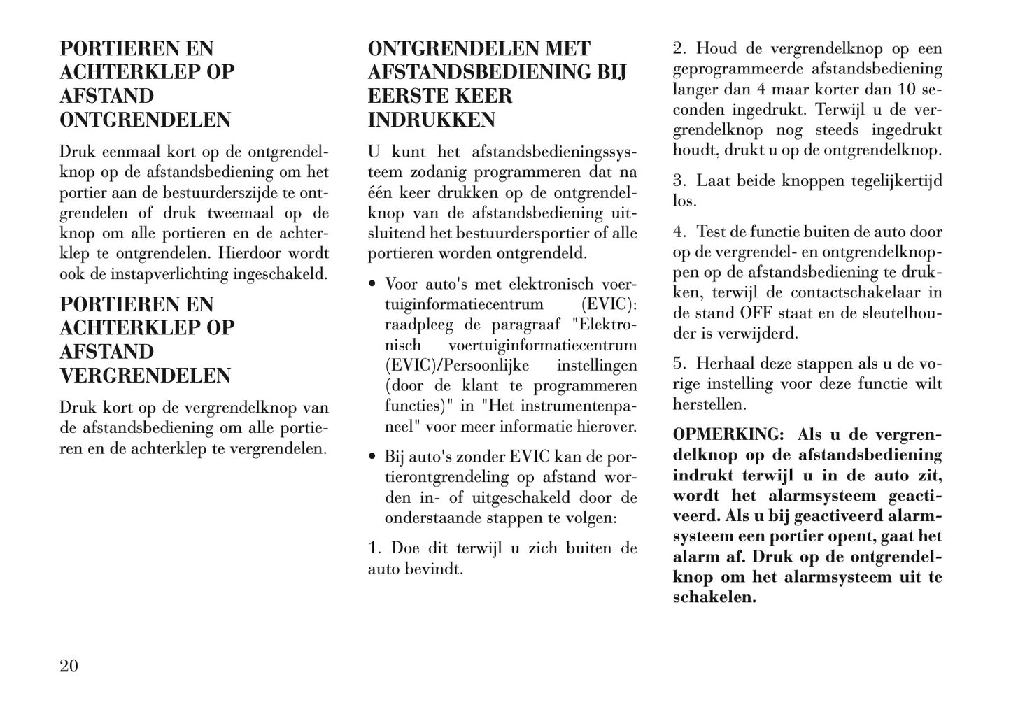 2011-2015 Lancia Voyager Owner's Manual | Dutch
