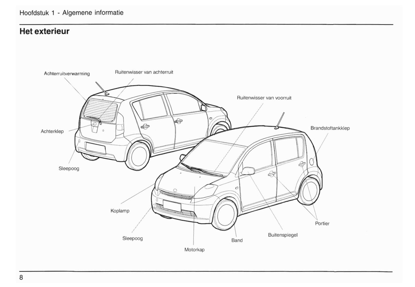 2005-2012 Daihatsu Sirion Bedienungsanleitung | Niederländisch