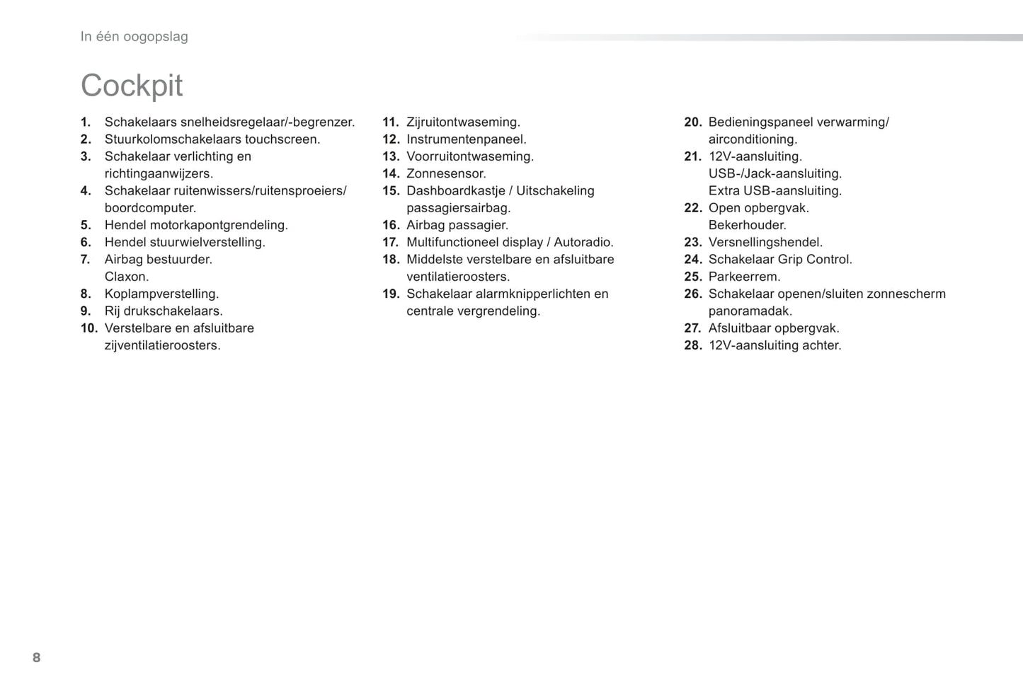 2013-2014 Peugeot 2008 Owner's Manual | Dutch