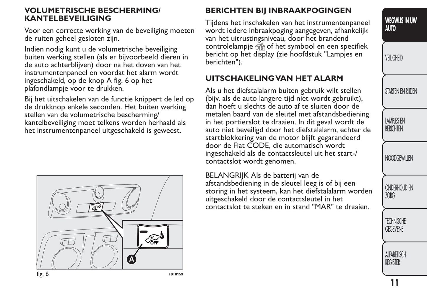 2012-2013 Fiat Qubo Owner's Manual | Dutch