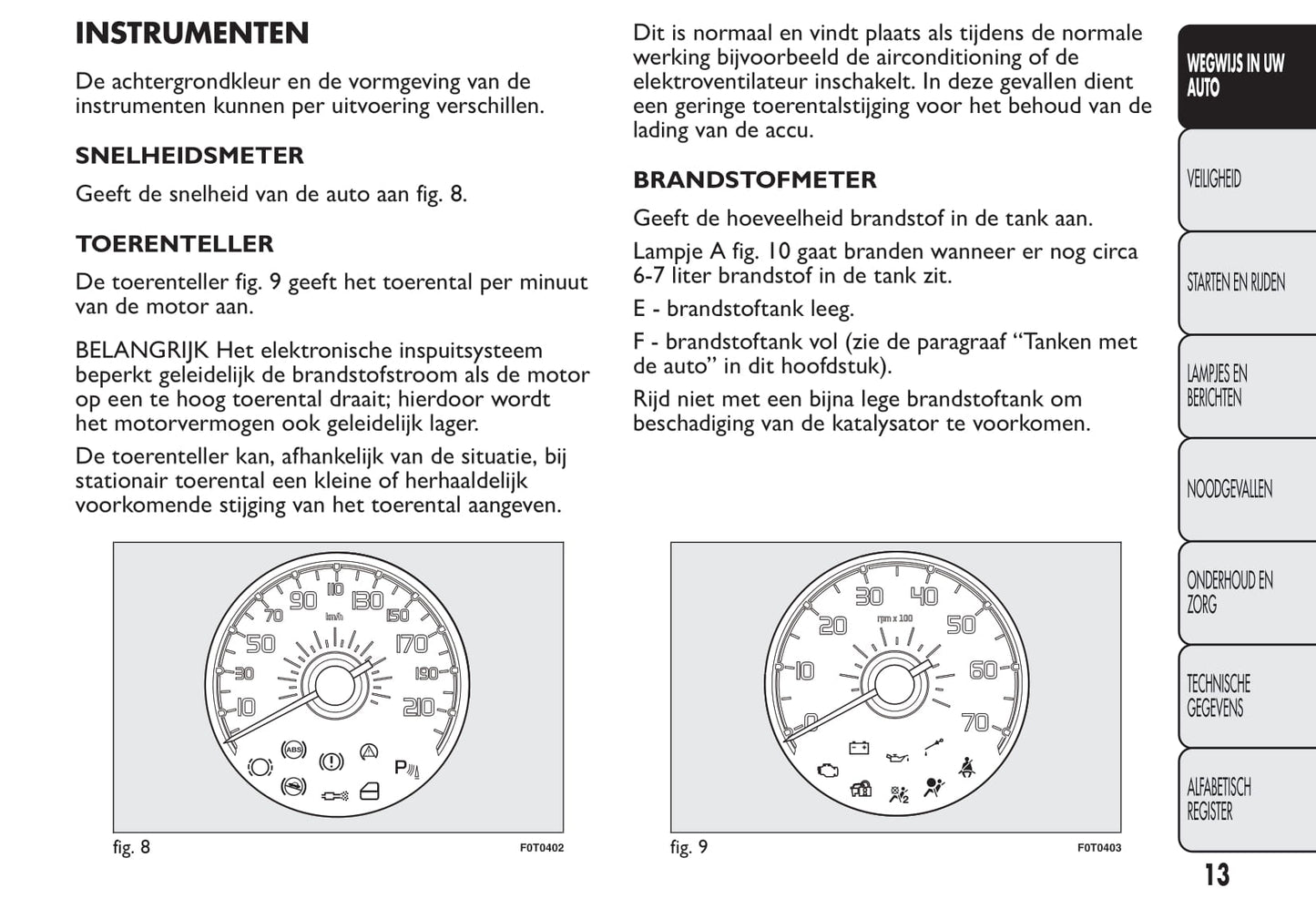 2012-2013 Fiat Qubo Owner's Manual | Dutch