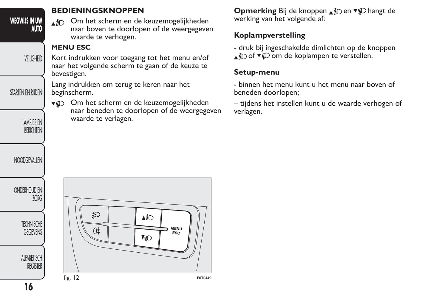 2012-2013 Fiat Qubo Owner's Manual | Dutch
