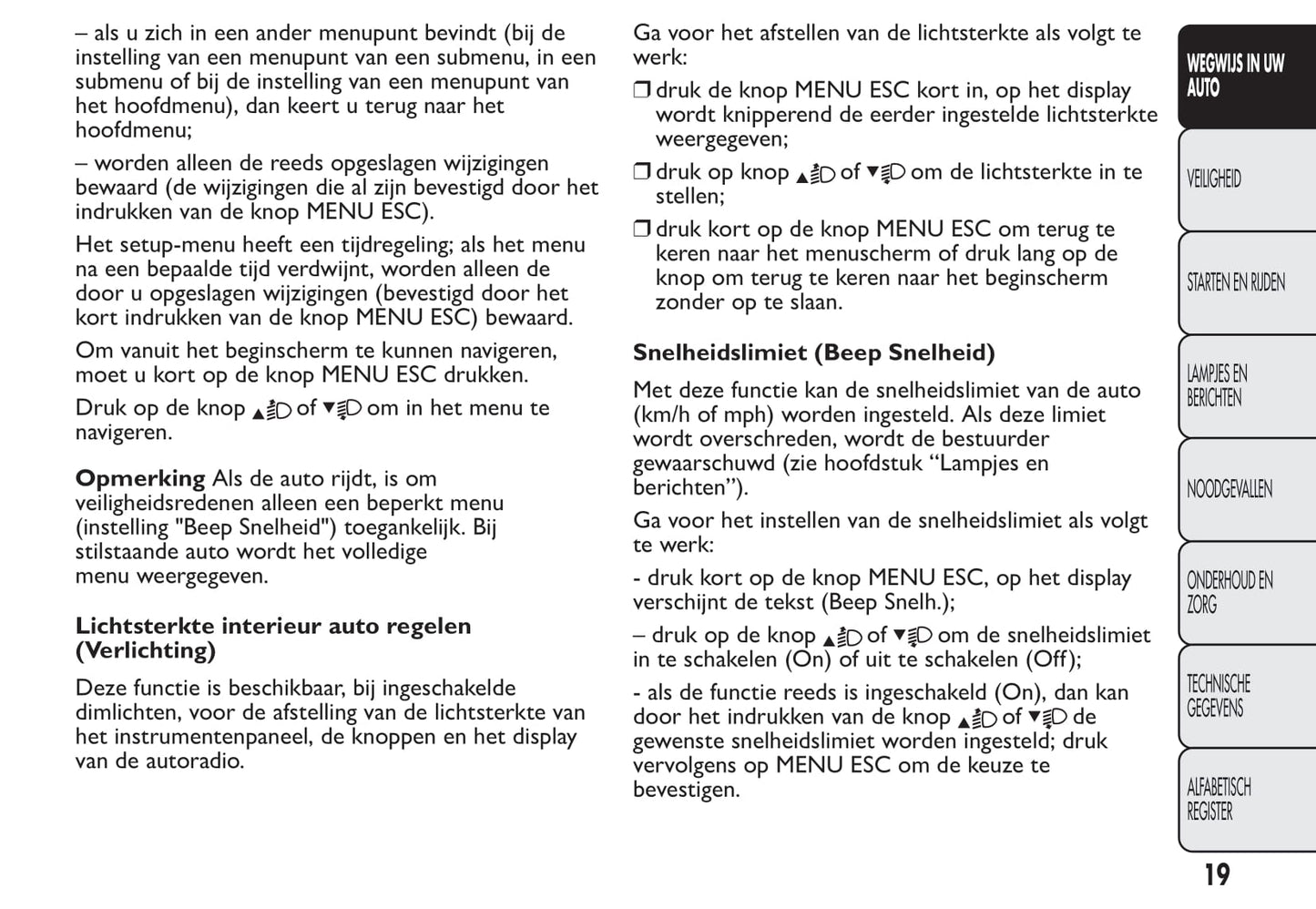 2012-2013 Fiat Qubo Owner's Manual | Dutch