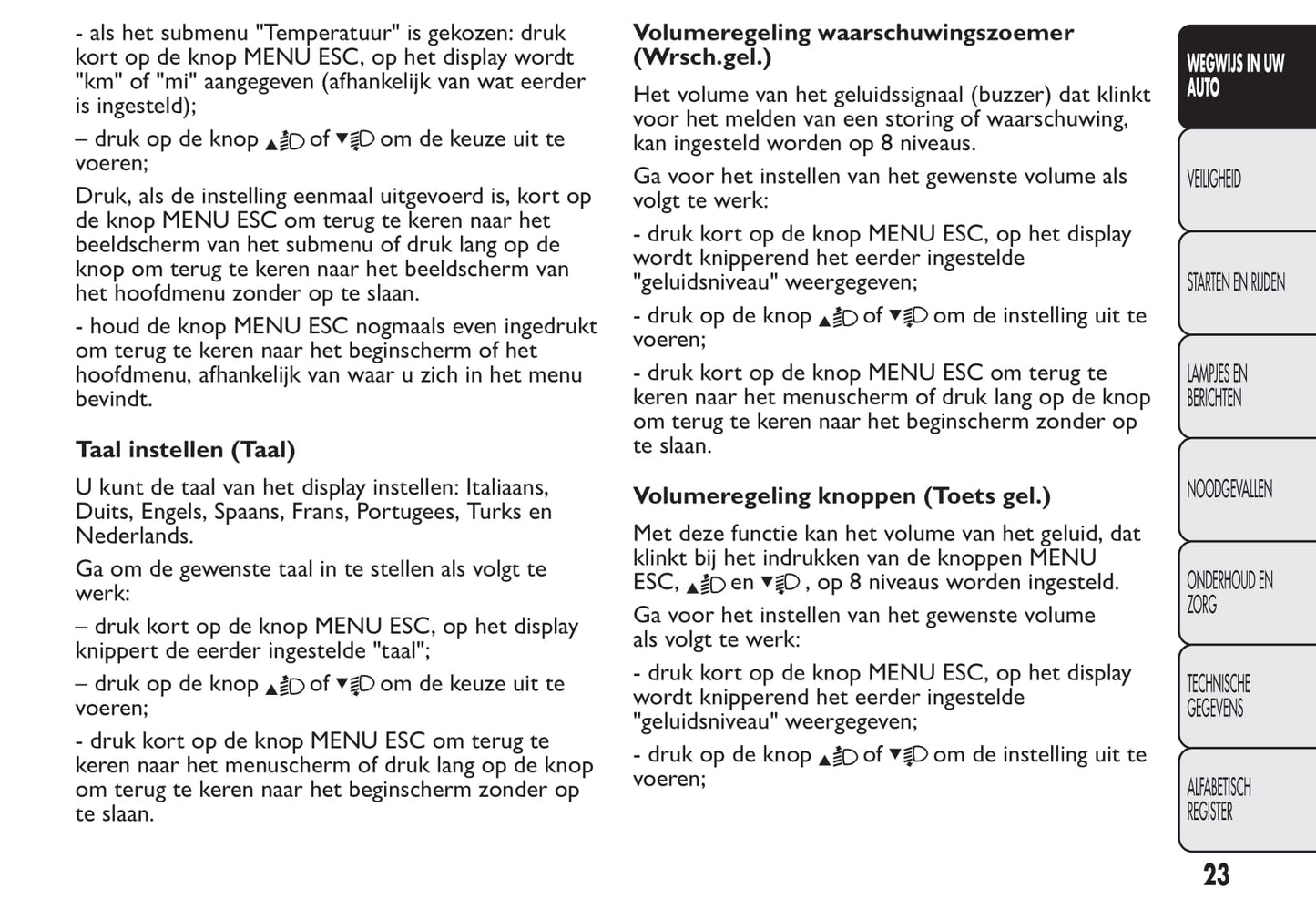 2012-2013 Fiat Qubo Owner's Manual | Dutch