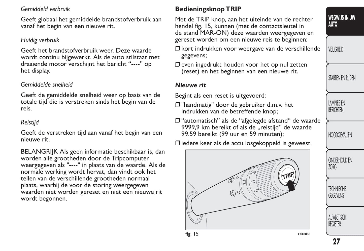 2012-2013 Fiat Qubo Owner's Manual | Dutch