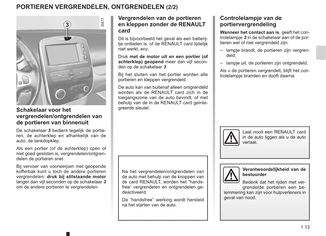 2015-2016 Renault Clio Bedienungsanleitung | Niederländisch