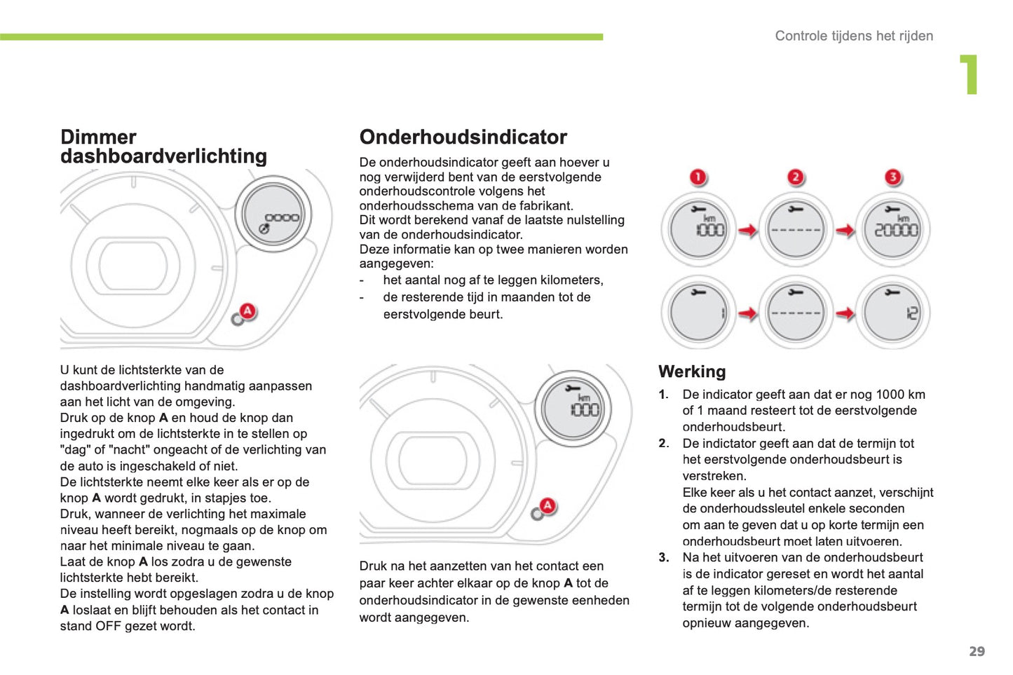 2012-2014 Citroën C-Zero Owner's Manual | Dutch