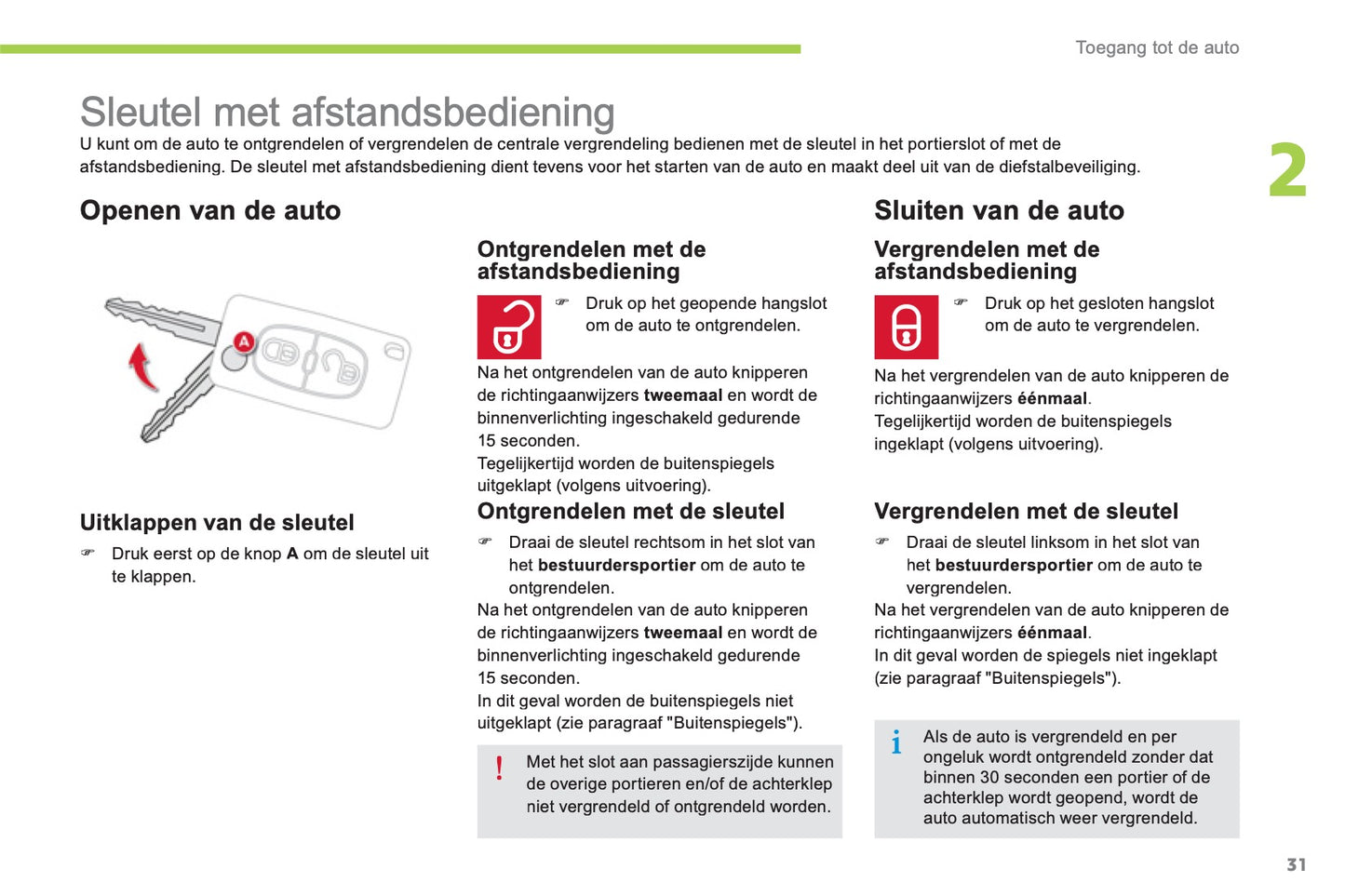 2012-2014 Citroën C-Zero Owner's Manual | Dutch