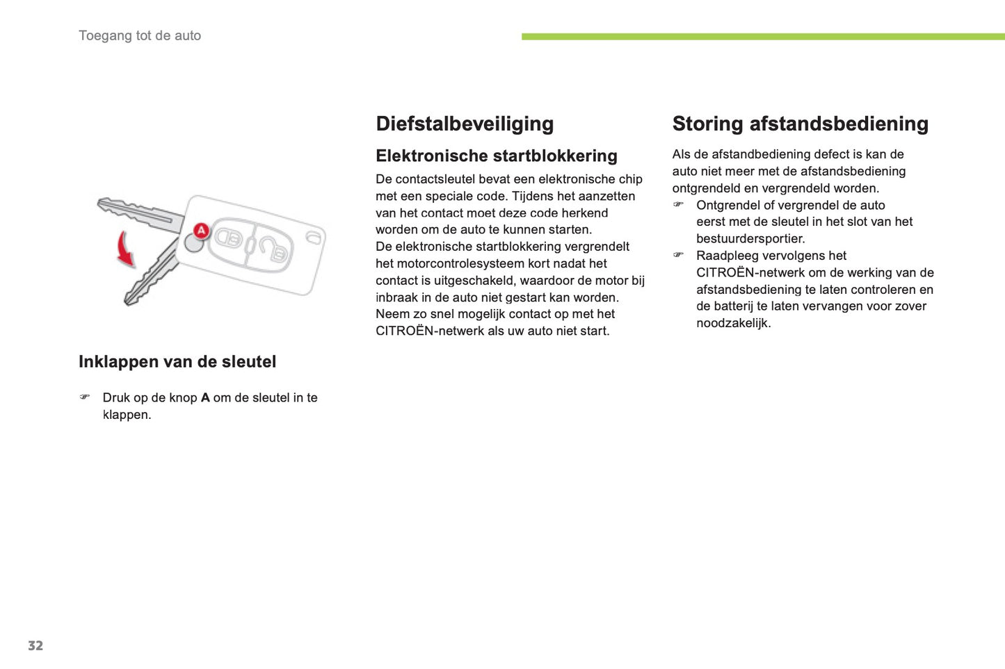 2012-2014 Citroën C-Zero Owner's Manual | Dutch