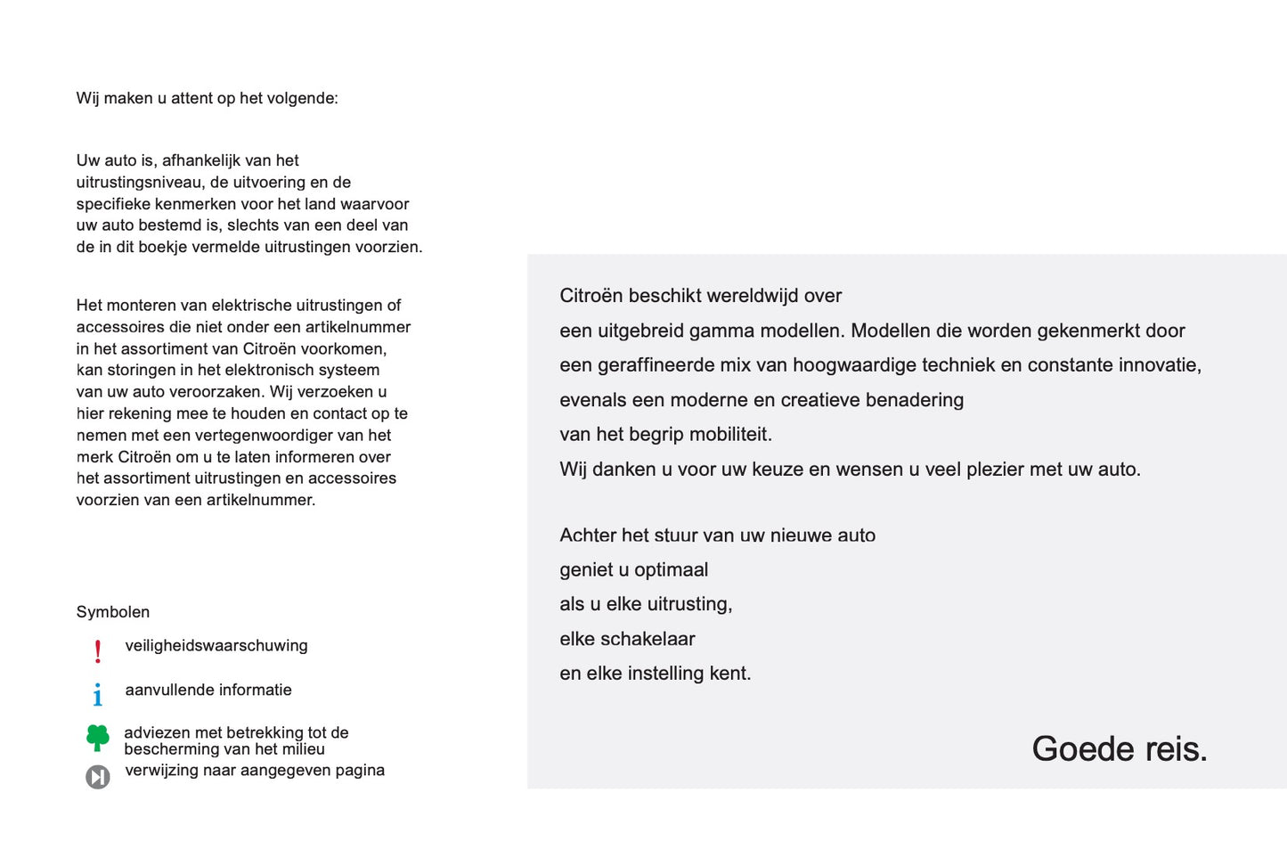 2012-2014 Citroën C-Zero Owner's Manual | Dutch