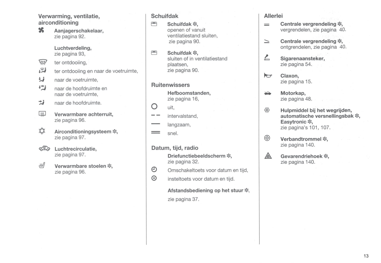2000-2003 Opel Corsa Bedienungsanleitung | Niederländisch