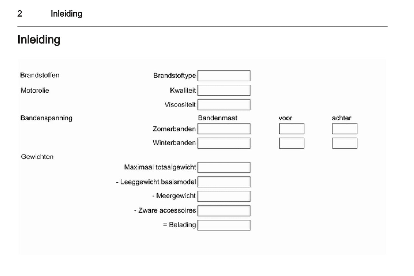 2005-2011 Opel Combo Owner's Manual | Dutch