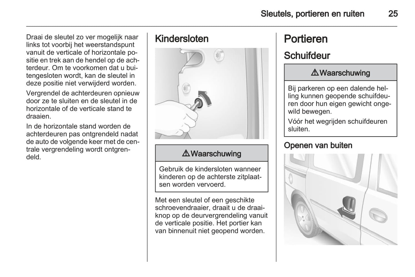 2005-2011 Opel Combo Owner's Manual | Dutch