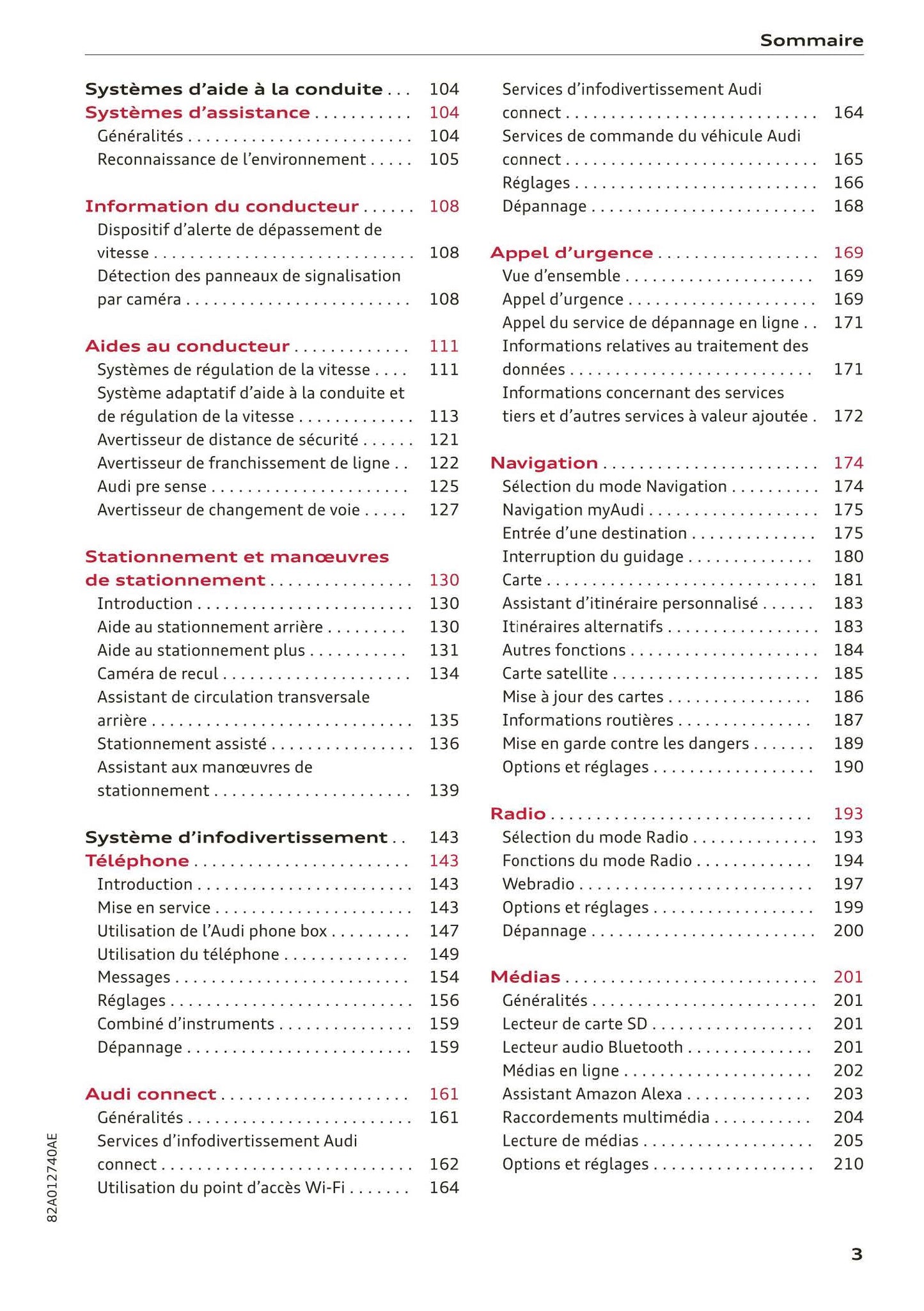 2018-2022 Audi A1 Sportback/A1 citycarver Owner's Manual | French