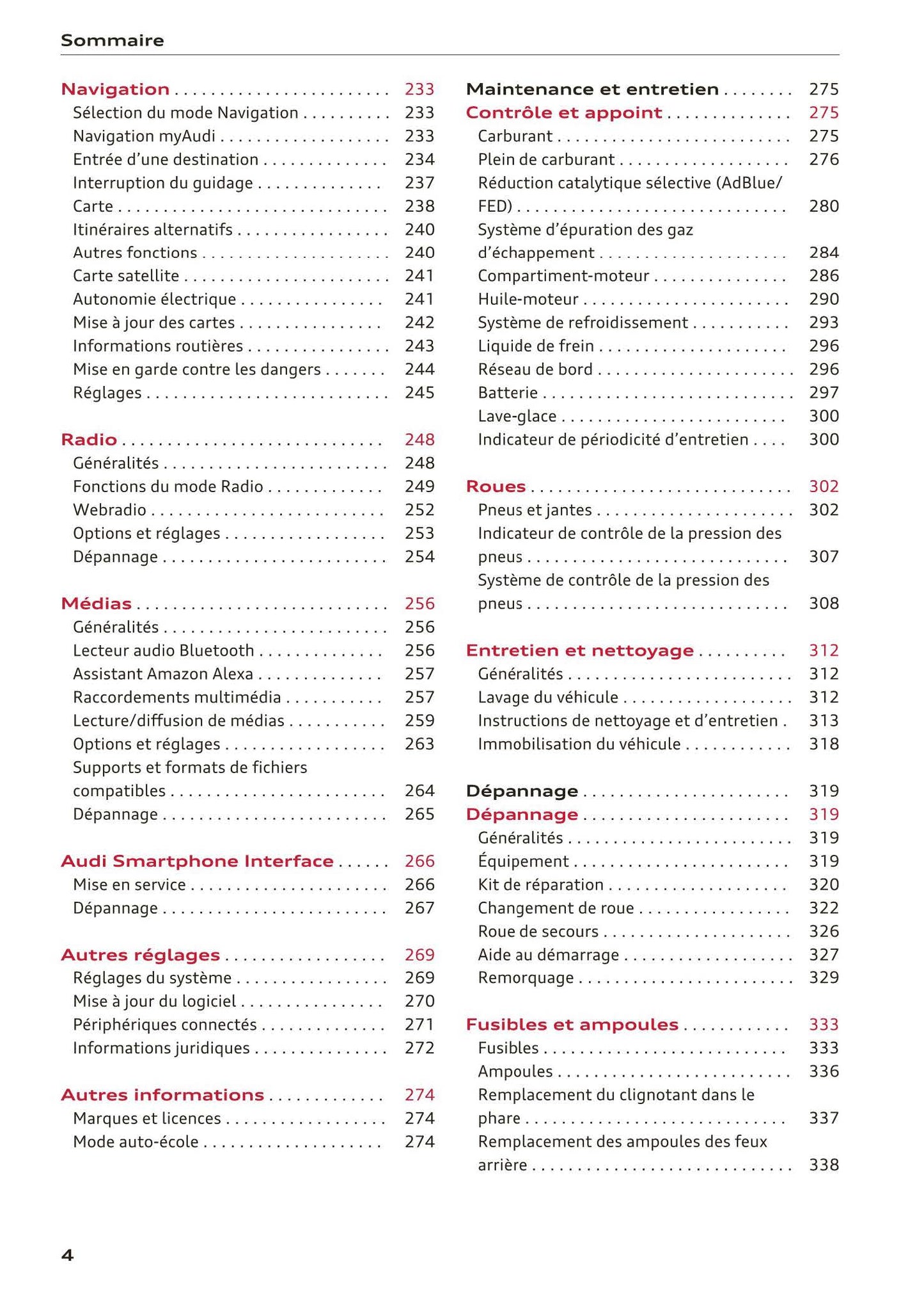 2018-2023 Audi Q3/Q3 Sportback/RS Q3/RS Q3 Sportback Owner's Manual | French