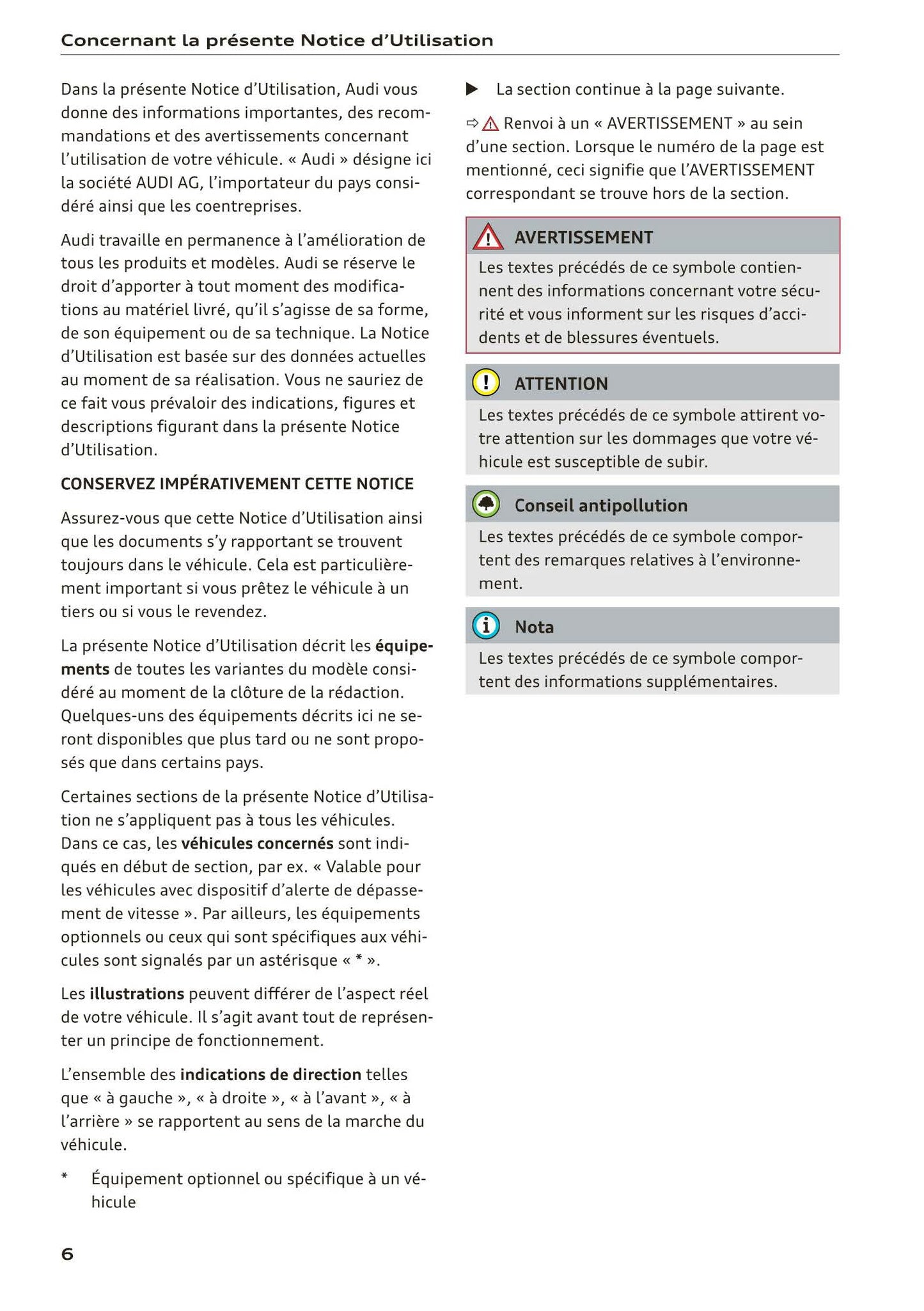 2018-2023 Audi Q3/Q3 Sportback/RS Q3/RS Q3 Sportback Owner's Manual | French