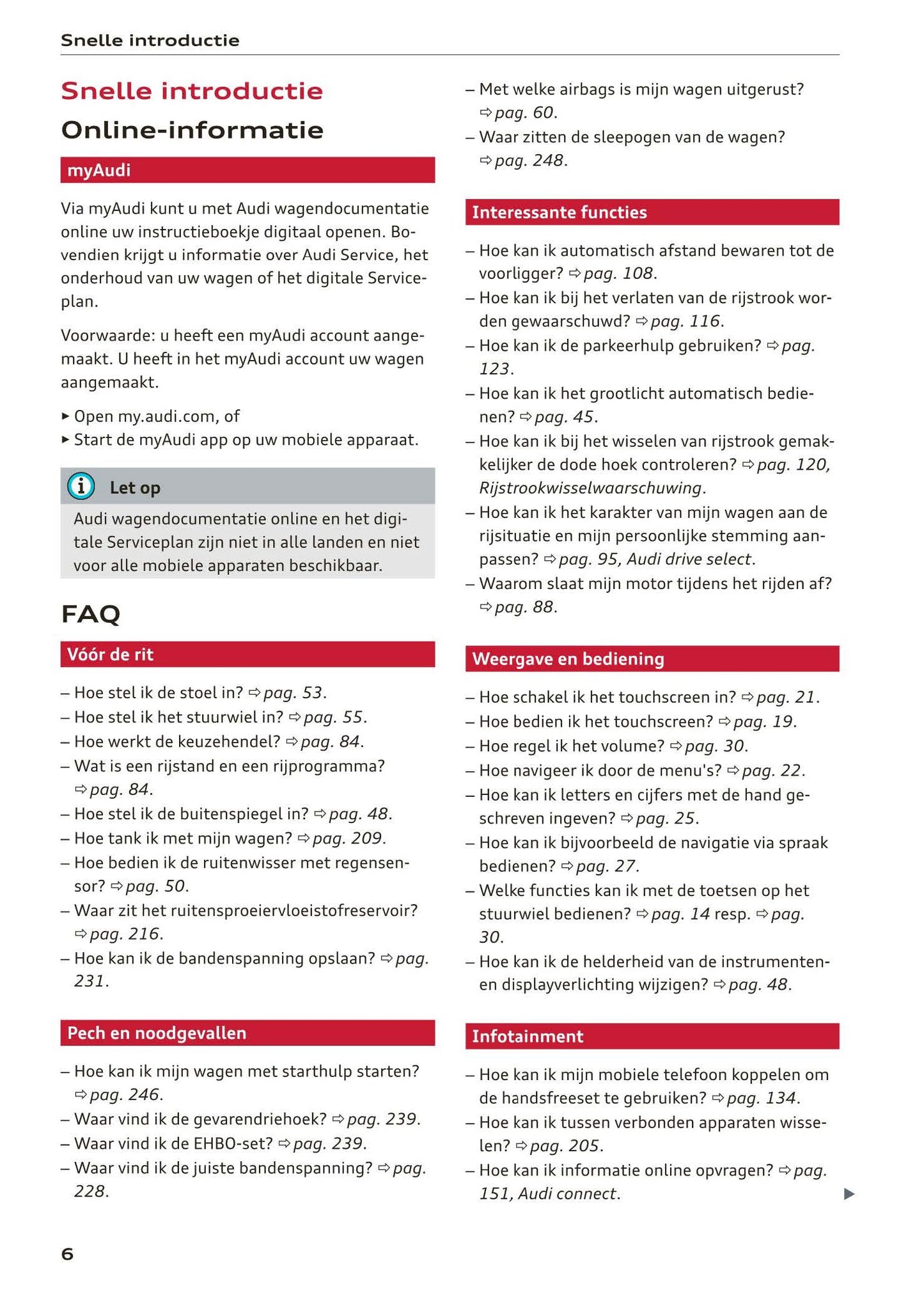 2018-2023 Audi A1 Sportback/A1 citycarver Owner's Manual | Dutch
