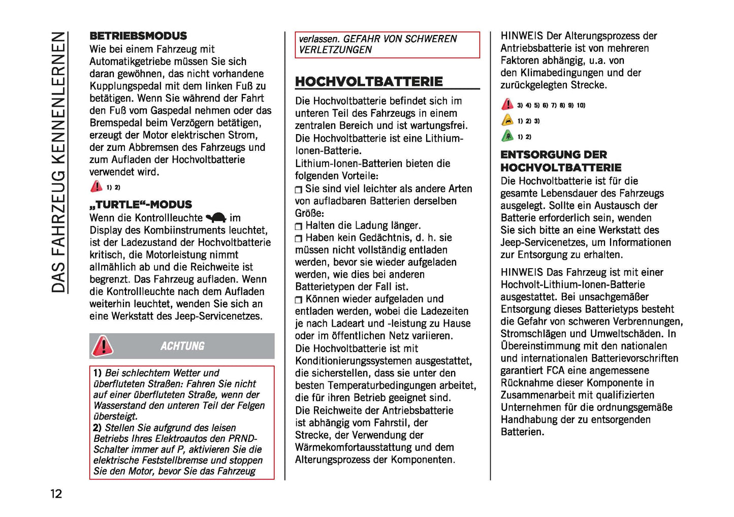 2023-2024 Jeep Avenger Owner's Manual | German