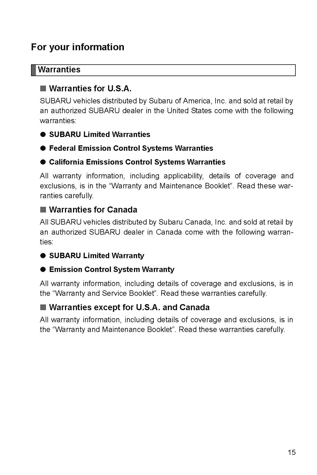 2019 Subaru BRZ Bedienungsanleitung | Englisch