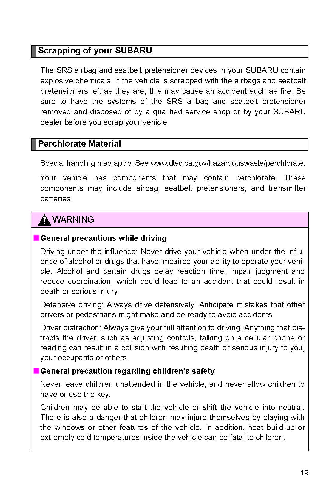 2018 Subaru BRZ Bedienungsanleitung | Englisch