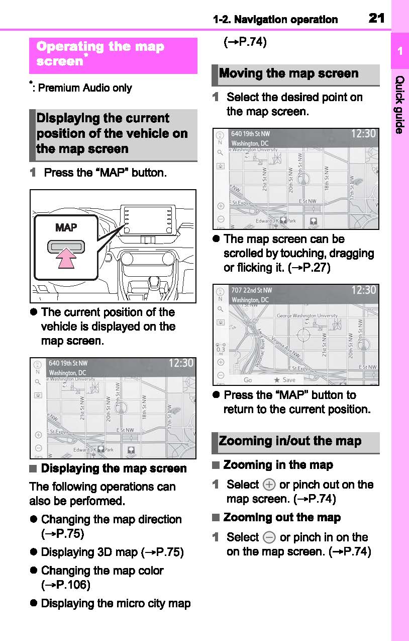 Toyota RAV4 Navigation And Multimedia System Bedienungsanleitung 2019 - 2023