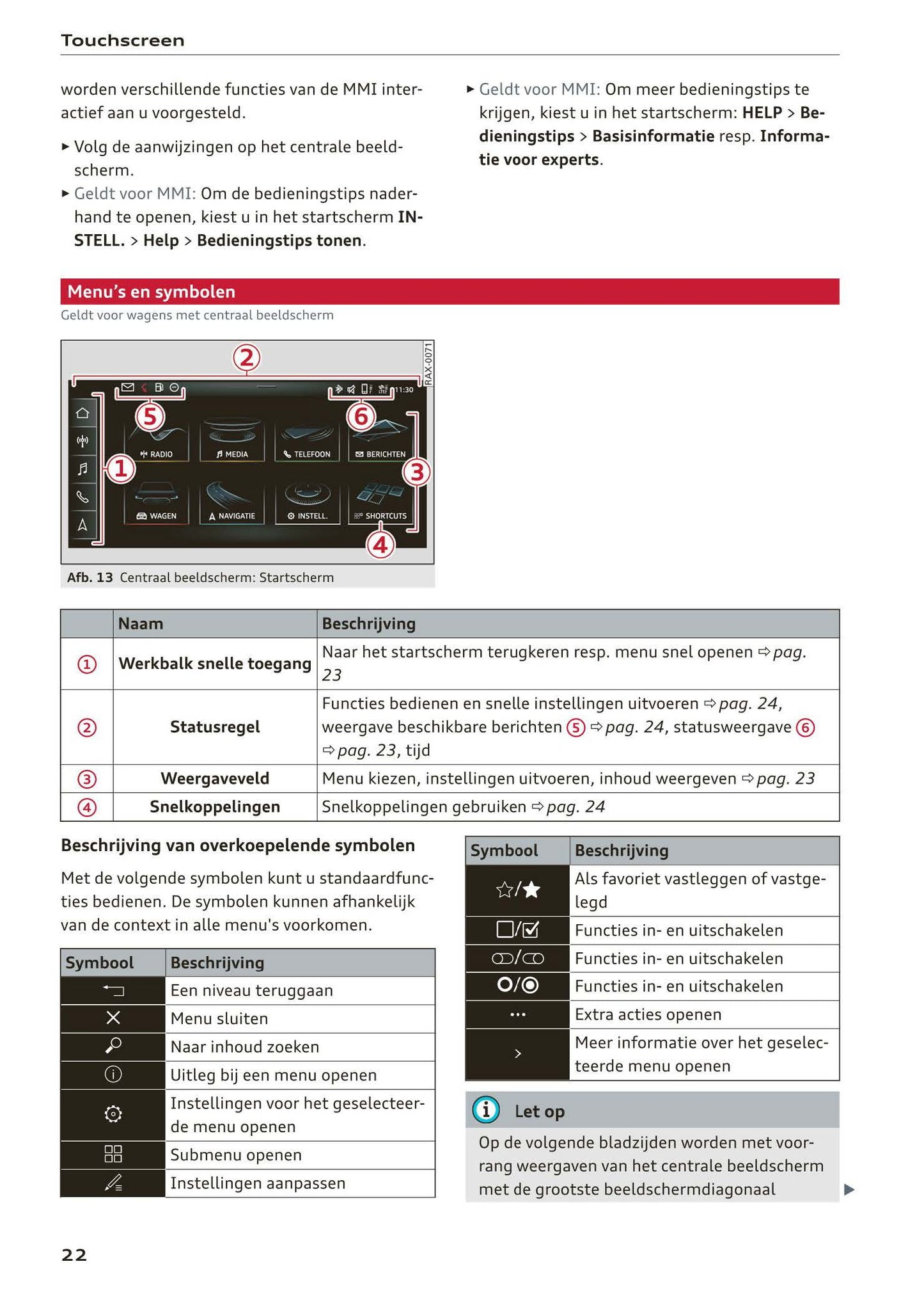 2018-2023 Audi A1 Sportback/A1 citycarver Owner's Manual | Dutch
