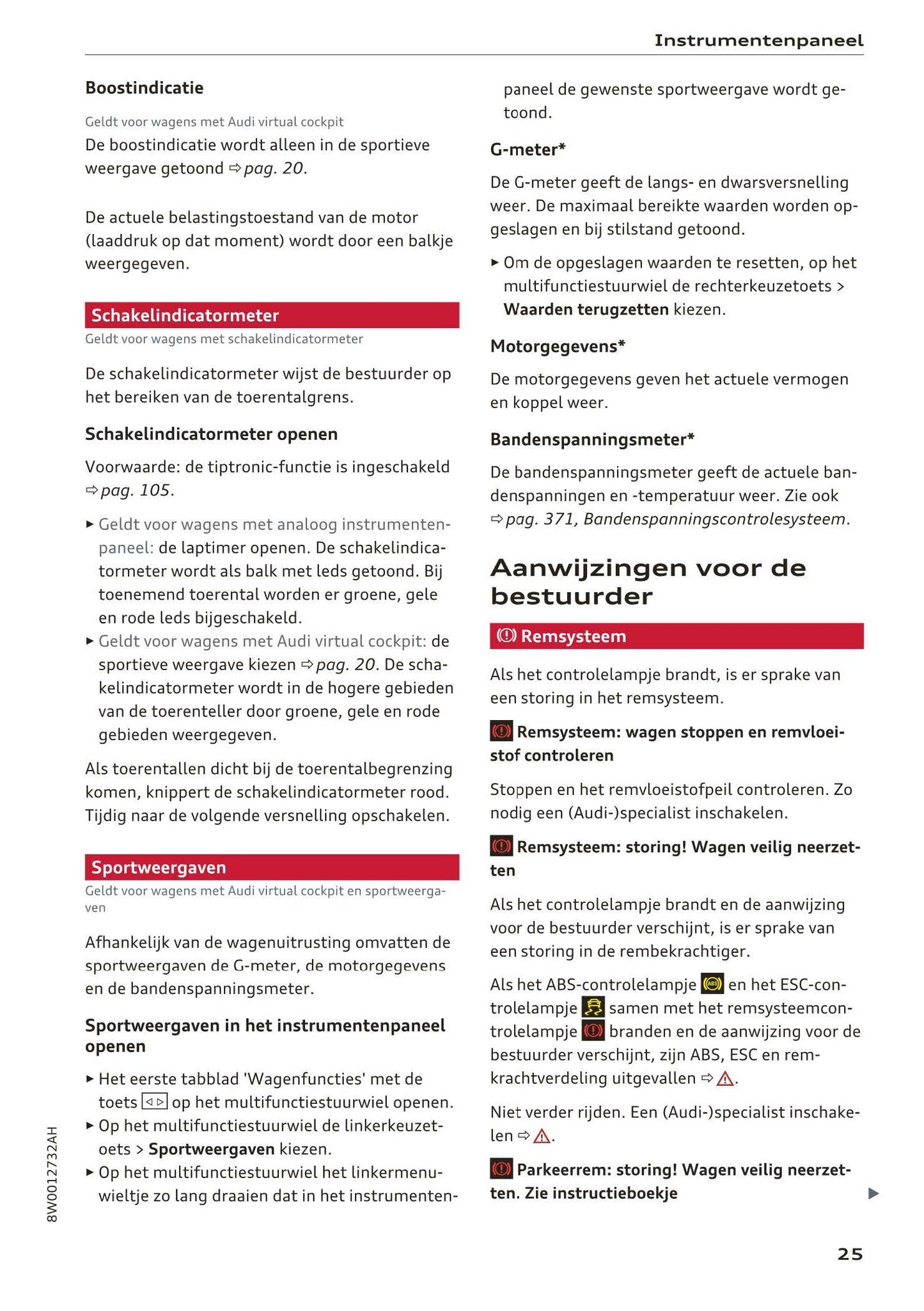 2018-2019 Audi A4/RS 4/S4 Owner's Manual | Dutch