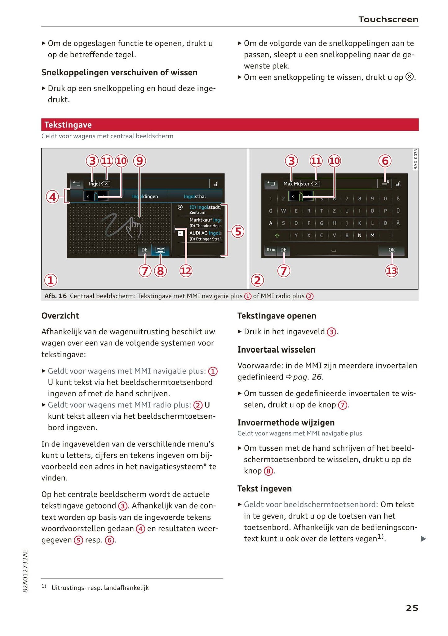 2018-2023 Audi A1 Sportback/A1 citycarver Owner's Manual | Dutch