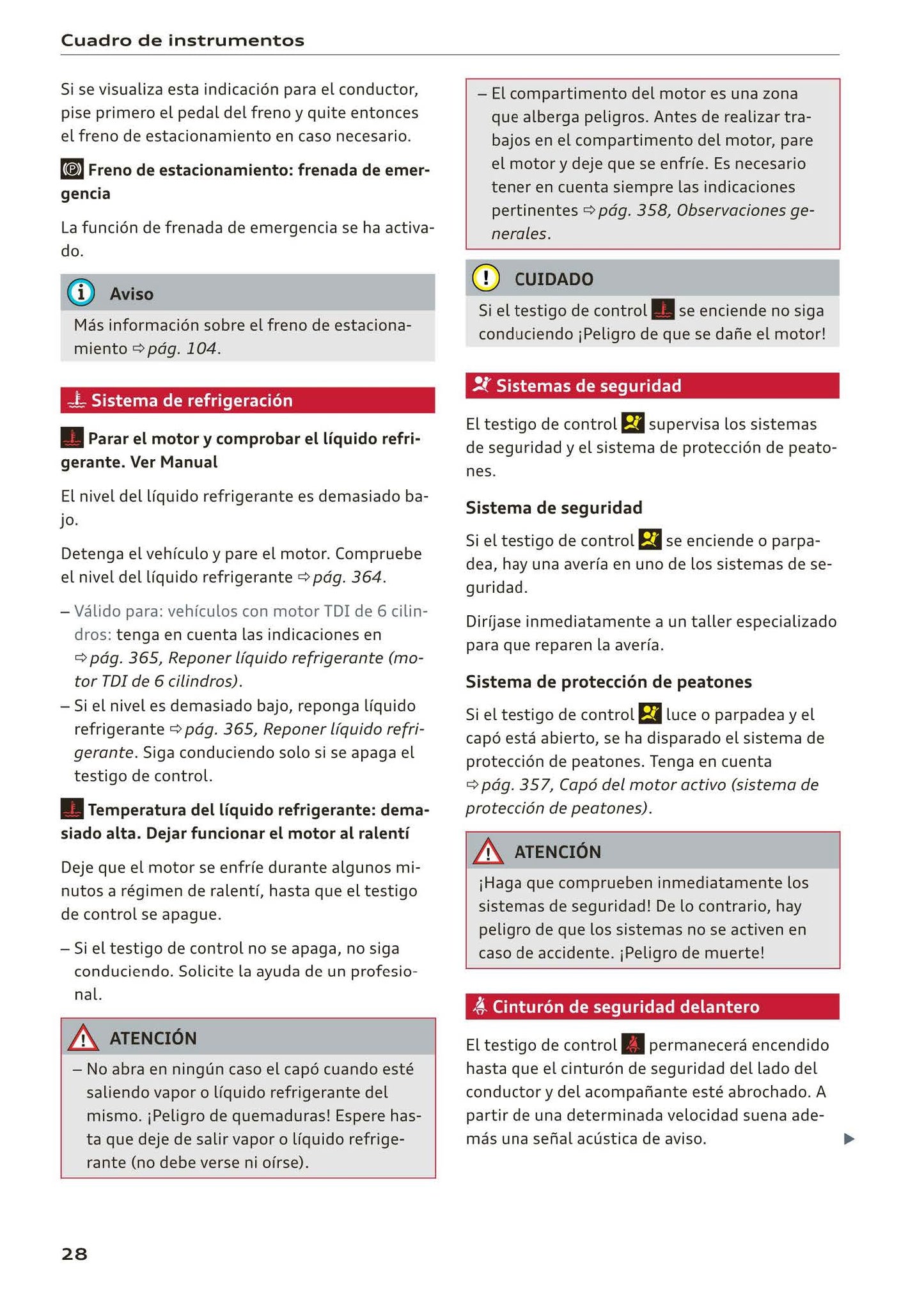 2017-2020 Audi A5/A5 Cabriolet/A5 Coupé/A5 Sportback/A5 Sportback g-tron Owner's Manual | Spanish