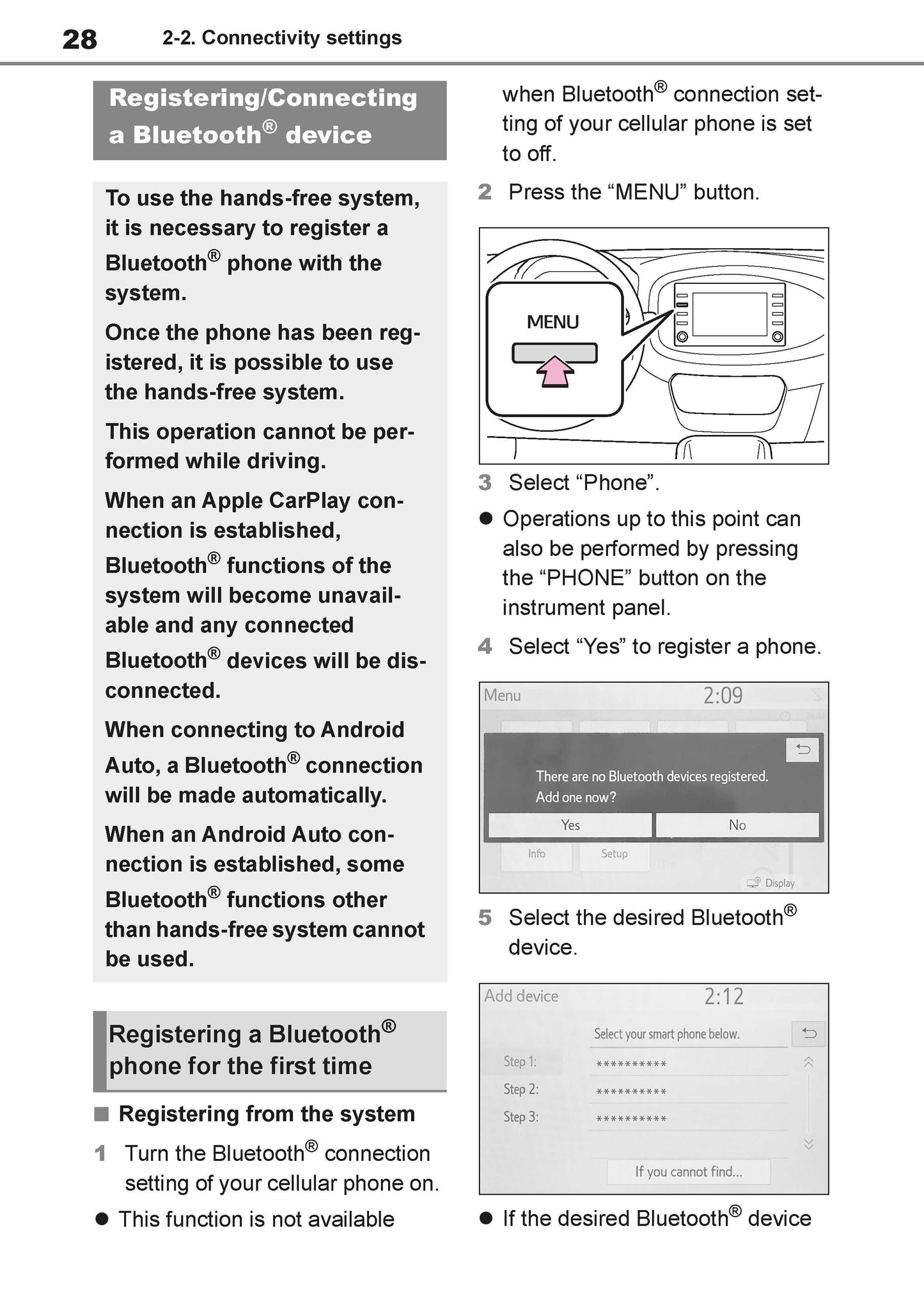 Toyota Aygo X Navigation Bedienungsanleitung 2022 - 2023