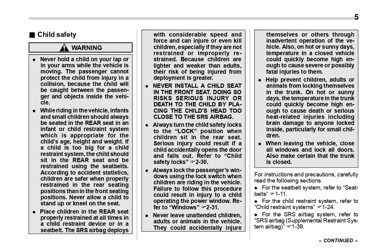 2020 Subaru Impreza Bedienungsanleitung | Englisch