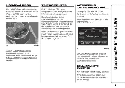 2017-2018 Abarth 500/595/695 Uconnect 5.0 Radio Infotainment Manual | Dutch