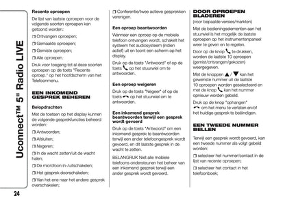 2017-2018 Abarth 500/595/695 Uconnect 5.0 Radio Infotainment Manual | Dutch