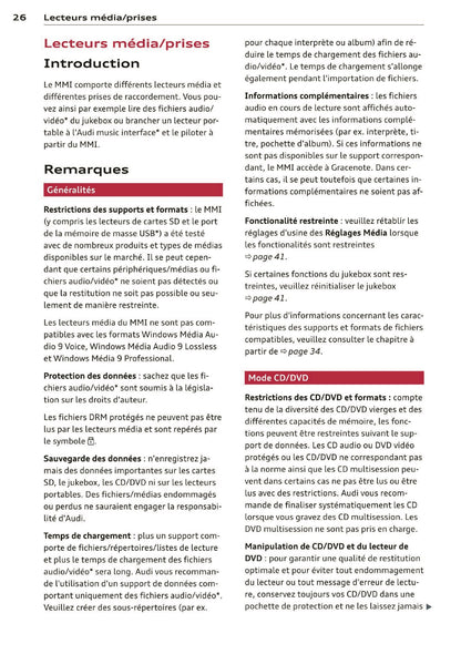 2013-2014 Audi MMI Navigation Plus Infotainment Manual | French